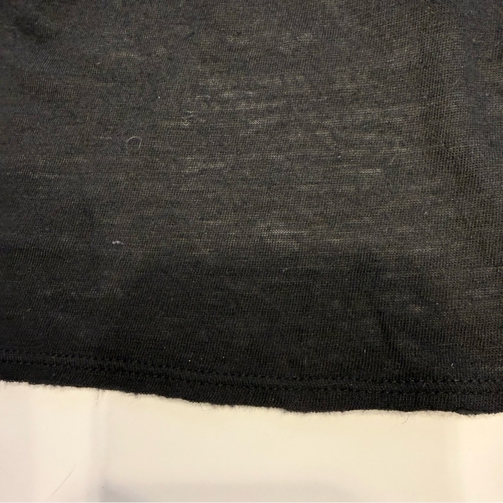 Vince Angora Modal Black Top Raw Hem - Picture 7 of 8
